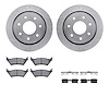 7412-54096 Drilled/Slotted Brake Rotors with Ultimate-Duty Brake Pads Kit & Hardware [Silver], 2012-2014 Ford/Lincoln/Mercury/Ma - image 1