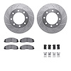 7412-54098 Drilled/Slotted Brake Rotors with Ultimate-Duty Brake Pads Kit & Hardware [Silver], Fits Select Ford/Lincoln/Mercury/ - image 1