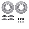 7412-54100 Drilled/Slotted Brake Rotors with Ultimate-Duty Brake Pads Kit & Hardware [Silver], Fits Select Ford/Lincoln/Mercury/ - image 1