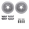 7412-55001 Drilled/Slotted Brake Rotors with Ultimate-Duty Brake Pads Kit & Hardware [Silver], 2003-2011 Ford/Lincoln/Mercury/Ma - image 1