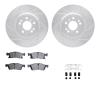 7412-63002 Drilled/Slotted Brake Rotors with Ultimate-Duty Brake Pads Kit & Hardware [Silver], 2012-2018 Mercedes-Benz, Position - image 1