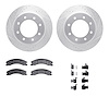 7412-67006 Drilled/Slotted Brake Rotors with Ultimate-Duty Brake Pads Kit & Hardware [Silver], 2012-2021 Infiniti/Nissan, Positi - image 1