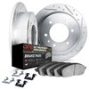 7412-76003 Drilled/Slotted Brake Rotors with Ultimate-Duty Brake Pads Kit & Hardware [Silver], 1981-1985 Lexus/Toyota/Scion, Pos - image 2