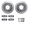 7412-76020 Drilled/Slotted Brake Rotors with Ultimate-Duty Brake Pads Kit & Hardware [Silver], Fits Select Lexus/Toyota/Scion, P - image 1