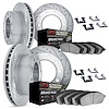 7414-54013 Drilled/Slotted Brake Rotors with Ultimate-Duty Brake Pads Kit & Hardware [Silver], 1999-2004 Ford/Lincoln/Mercury/Ma - image 1