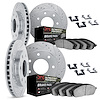 7414-54036 Drilled/Slotted Brake Rotors with Ultimate-Duty Brake Pads Kit & Hardware [Silver], 2009-2009 Ford/Lincoln/Mercury/Ma - image 1