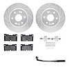 7422-47001 Drilled/Slotted Brake Rotors with Ultimate-Duty Brake Pads/Sensor & Hardware Kit [Silver], Fits Select GM, Position:  - image 1