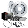 7422-47001 Drilled/Slotted Brake Rotors with Ultimate-Duty Brake Pads/Sensor & Hardware Kit [Silver], Fits Select GM, Position:  - image 2