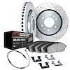 7422-47002 Drilled/Slotted Brake Rotors with Ultimate-Duty Brake Pads/Sensor & Hardware Kit [Silver], Fits Select GM, Position:  - image 1
