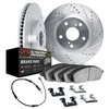 7422-63003 Drilled/Slotted Brake Rotors with Ultimate-Duty Brake Pads/Sensor & Hardware Kit [Silver], 2013-2019 Mercedes-Benz, P - image 2