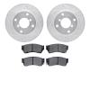 7502-01017 Drilled/Slotted Brake Rotors w/5000 Advanced Brake Pads Kit [Silver], 1991-1994 Suzuki, Position: Front - image 1