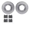 7502-02001 Drilled/Slotted Brake Rotors w/5000 Advanced Brake Pads Kit [Silver], 1976-1976 Porsche, Position: Front - image 1