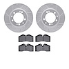 7502-02007 Drilled/Slotted Brake Rotors w/5000 Advanced Brake Pads Kit [Silver], 1986-1991 Porsche, Position: Front - image 1