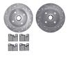 7502-02068 Drilled/Slotted Brake Rotors w/5000 Advanced Brake Pads Kit [Silver], 1977-1982 Porsche, Position: Front - image 1