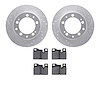 7502-02072 Drilled/Slotted Brake Rotors w/5000 Advanced Brake Pads Kit [Silver], 1987-1989 Porsche, Position: Rear - image 1