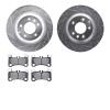 7502-02140 Drilled/Slotted Brake Rotors w/5000 Advanced Brake Pads Kit [Silver], 2008-2010 Multiple Makes/Models, Position: Rear - image 1
