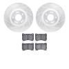 7502-03047 Drilled/Slotted Brake Rotors w/5000 Advanced Brake Pads Kit [Silver], 2009-2014 Kia/Hyundai/Genesis, Position: Front - image 1