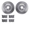 7502-10000 Drilled/Slotted Brake Rotors w/5000 Advanced Brake Pads Kit [Silver], Fits Select Kia/Hyundai/Genesis, Position: Fron - image 1