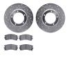 7502-11005 Drilled/Slotted Brake Rotors w/5000 Advanced Brake Pads Kit [Silver], 1974-1974 Land Rover, Position: Front - image 1