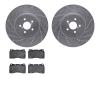 7502-13013 Drilled/Slotted Brake Rotors w/5000 Advanced Brake Pads Kit [Silver], 2003-2020 Multiple Makes/Models, Position: Fron - image 1