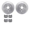 7502-13049 Drilled/Slotted Brake Rotors w/5000 Advanced Brake Pads Kit [Silver], 2017-2020 Multiple Makes/Models, Position: Rear - image 1
