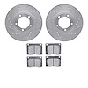 7502-20002 Drilled/Slotted Brake Rotors w/5000 Advanced Brake Pads Kit [Silver], 1971-1974 Jaguar, Position: Front - image 1