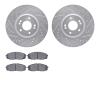 7502-21032 Drilled/Slotted Brake Rotors w/5000 Advanced Brake Pads Kit [Silver], 2015-2021 Kia/Hyundai/Genesis, Position: Front - image 1