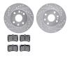 7502-21041 Drilled/Slotted Brake Rotors w/5000 Advanced Brake Pads Kit [Silver], 1994-2002 Multiple Makes/Models, Position: Fron - image 1