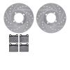 7502-22005 Drilled/Slotted Brake Rotors w/5000 Advanced Brake Pads Kit [Silver], 1974-1974 Opel, Position: Front - image 1