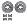 7502-26003 Drilled/Slotted Brake Rotors w/5000 Advanced Brake Pads Kit [Silver], 2012-2013 Tesla, Position: Front - image 1