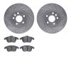 7502-27044 Drilled/Slotted Brake Rotors w/5000 Advanced Brake Pads Kit [Silver], 2007-2018 Multiple Makes/Models, Position: Fron - image 1