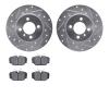 7502-31010 Drilled/Slotted Brake Rotors w/5000 Advanced Brake Pads Kit [Silver], 1984-1985 BMW, Position: Front - image 1