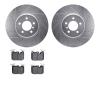 7502-31110 Drilled/Slotted Brake Rotors w/5000 Advanced Brake Pads Kit [Silver], 2013-2020 BMW, Position: Front - image 1