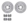 7502-31118 Drilled/Slotted Brake Rotors w/5000 Advanced Brake Pads Kit [Silver], Fits Select BMW, Position: Front - image 1