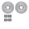7502-31121 Drilled/Slotted Brake Rotors w/5000 Advanced Brake Pads Kit [Silver], 2019-2021 BMW, Position: Front - image 1