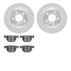 7502-31130 Drilled/Slotted Brake Rotors w/5000 Advanced Brake Pads Kit [Silver], 2007-2014 BMW, Position: Rear - image 1