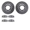7502-37006 Drilled/Slotted Brake Rotors w/5000 Advanced Brake Pads Kit [Silver], 1986-1986 GM, Position: Front - image 1