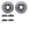 7502-39014 Drilled/Slotted Brake Rotors w/5000 Advanced Brake Pads Kit [Silver], Fits Select Mitsubishi, Position: Front - image 1