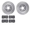 7502-39119 Drilled/Slotted Brake Rotors w/5000 Advanced Brake Pads Kit [Silver], Fits Select Mopar, Position: Front - image 1
