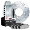 7502-40001 Drilled/Slotted Brake Rotors w/5000 Advanced Brake Pads Kit [Silver], 1973-1993 Mopar, Position: Front - image 2