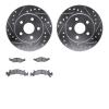 7502-40112 Drilled/Slotted Brake Rotors w/5000 Advanced Brake Pads Kit [Silver], 1991-1992 Mopar, Position: Front - image 1