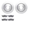 7502-40157 Drilled/Slotted Brake Rotors w/5000 Advanced Brake Pads Kit [Silver], 1999-2004 Mopar, Position: Front - image 1