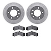 7502-40258 Drilled/Slotted Brake Rotors w/5000 Advanced Brake Pads Kit [Silver], 2002-2006 Multiple Makes/Models, Position: Fron - image 1