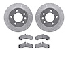 7502-40259 Drilled/Slotted Brake Rotors w/5000 Advanced Brake Pads Kit [Silver], 2002-2006 Multiple Makes/Models, Position: Fron - image 1