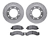7502-40303 Drilled/Slotted Brake Rotors w/5000 Advanced Brake Pads Kit [Silver], 1977-1993 Multiple Makes/Models, Position: Fron - image 1