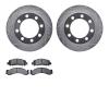 7502-40343 Drilled/Slotted Brake Rotors w/5000 Advanced Brake Pads Kit [Silver], 1990-1993 Mopar, Position: Front - image 1