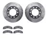 7502-40474 Drilled/Slotted Brake Rotors w/5000 Advanced Brake Pads Kit [Silver], 2008-2021 Multiple Makes/Models, Position: Fron - image 1