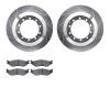 7502-40508 Drilled/Slotted Brake Rotors w/5000 Advanced Brake Pads Kit [Silver], 2005-2017 Multiple Makes/Models, Position: Fron - image 1