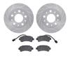 7502-40513 Drilled/Slotted Brake Rotors w/5000 Advanced Brake Pads Kit [Silver], 2014-2021 Mopar, Position: Rear - image 1