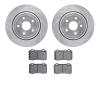 7502-42025 Drilled/Slotted Brake Rotors w/5000 Advanced Brake Pads Kit [Silver], Fits Select Mopar, Position: Rear - image 1